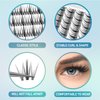 ETVITE Individual Lashes Eyelash Extensions 3D Clusters, Soft Natural Lightweight Handmade, Volume Individual Lashes Daily Use (Fishtail & Spike Lashes 10mm）
