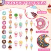 Saypacck 64 Pcs Candyland Party Decorations Includes 8 Pack Donut Theme Party Banner Ice Cream Lollipop Cupcakes Party Banner Hanging Donut Garland Kit for Grow up Party Birthday Party Supplies