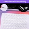 outopen White Lashes Extension Kit, Natural White False Eyelash Clusters With Tweezer And Glue, 8-16mm C Curl Wispy Lashes Extensions DIY Individual White Cluster Eyelash (B-White)