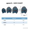Sporti Power Swim Paddles - Swimming Training Hand Paddles - Adjustable Straps - Lap Swimming Gear (Medium, Black)