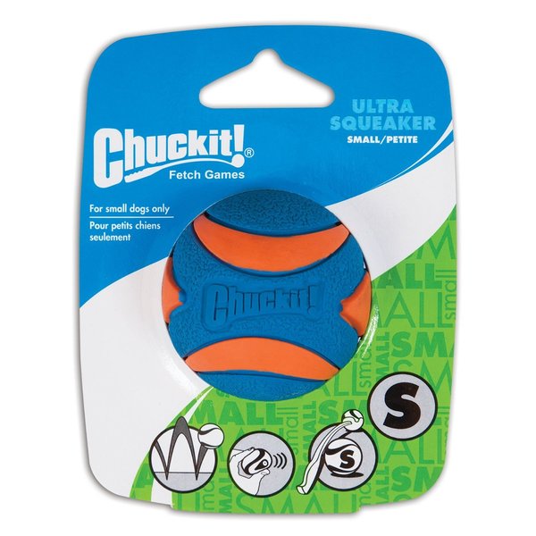 Chuckit! Ultra Squeaker Ball Dog Toy Small (2" Diameter) - Pack of 1010