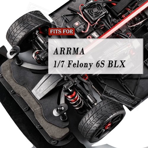 Rcarmumb RC Truck Tires Upgrades Part for 1/7 Arrm a Felony 6S BLX,RC Wheel Tires Set,2PCS 42/100 2.9 Tires,2PCS 53/107 2.9 Tires,Black