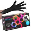 FRAMAR Powder Free Nitrile Gloves – 12 INCH Black Gloves Disposable Latex Free, Non Latex Gloves, Nitrile Gloves Medium Latex Free Gloves Medium, Guantes Desechables Medium Nitrile Gloves