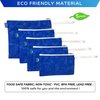 Nordic By Nature Reusable Sandwich Bag Snack Bags - Value Pack of 5 Dual Layer Lunch Baggies - Dishwasher Safe - Eco Friendly Cloth Wraps - Easy Open Zipper (Gamer Blue)