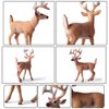 6 Pack Forest Animal Deer Figures Toy, Woodland Animal Figurine Party Supplies Christmas Buck Doe Fawn for Baby Shower Birthday Wedding
