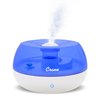 Crane Personal Ultrasonic Cool Mist Humidifier, for Home Bedroom Hotels Travel and Office, 0.2 Gallon, Filter Free, Blue and White