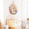 YKBU Stuffed Animal Net or Hammock Wall Hanging Net for Stuffed Animal Storage Macrame Toy Display Plush Toy Holder Soft Toy organizer for Nurery Baby Bedroom Playroom-Cream