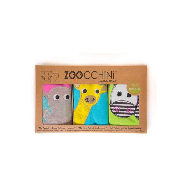 ZOOCCHINI Potty Training Pants Unisex, Organic, Fairy Tale Character, Absorbent, Soft and Comfortable Training Underwear for Girls and Boys 2-4 Years (Pack of 3)
