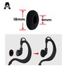 AIRSN 10 Pack Replacement Ear Foam for 18mm Earpiece,Headphone,Two Way Radio Walkie Talkie Earpiece