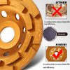 KSEIBI 644030 Diamond Concrete Grinding Wheel 4 1/2 inch for Polishing and Cleaning Stone Concrete Surface, Cement, Marble, Rock, Granite, and Thinset Removing, Angle Grinder Wheels Cup