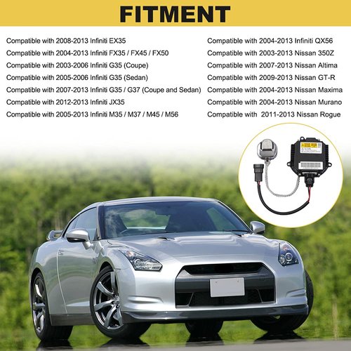 Hid Headlight Ballast Replacement for 28474-8991A: Nissan Altima 350Z 370Z Maxima Murano - Xenon Headlight Ballast Control Unit with Igniter for Infiniti G35 G37 FX35 Replace 28474-89904 2pcs