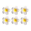 12PCS Diameter 2.36inch Hawaiian Hawaii Plumeria Foam Flower Alligator Hair Clips Hair Clasp Hair Holder Barrettes Hair Pins For Women Lady Girls (Yellow)