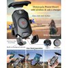 KEWIG Waterproof Motorcycle Phone Mount Qi 15W Wireless & USB C 20W Fast Chargeing Port, Automatically Lock & Quick Release Handlebar Cell Phone Holder for 4-7'' Phones