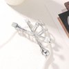 Forks Spoons Hair Clips with Pearl Silver Metal Hair Claw Clips for Women Girls Creative Forks and Spoons Hair Accessories Shiny Elegant Hairpins Strong Hold Nonslip Hair Clip Goddess Look 1 Pcs