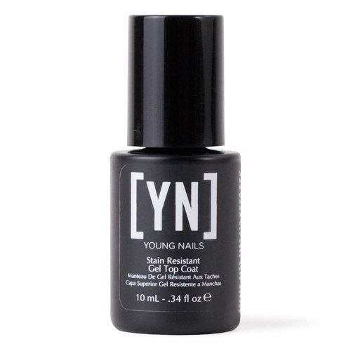 Young Nails Stain Resistant Gel Top Coat. Prevent Discoloration with Clear High Gloss Top Coat for Artificial Nails, 1/3 oz