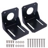 weideer 2Pcs 42mm Stepper Motor Mounting Bracket Alloy Steel L-Shape Fixed Seat for NEMA17 Stepper Motor with Screws and Nuts K-029-42