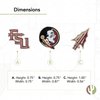 Florida State University Lapel Pins 3 Pack Seminoles FSU Logo Enamel Made of Metal (Pin Set)