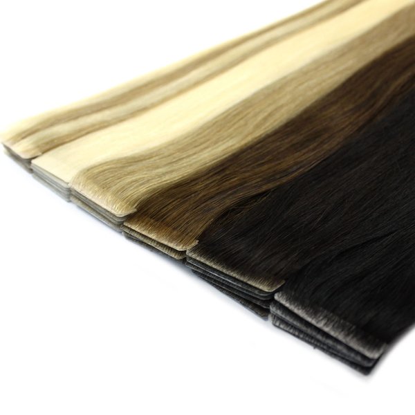 Invisible Tape In Seamless Remy Human Hair Extensions 20 Pcs X 18" inches (#60A Lightest Ash Blonde)