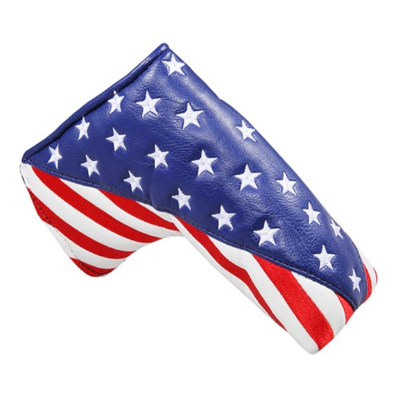 1pc Stars Stripes Design Golf Putter Cover Blade Magnetic Headcover