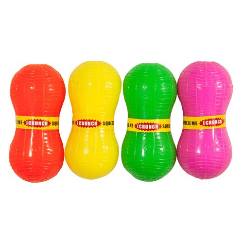 Ruff Dawg Wee-Nut Crunch Rubber Dog Toy Assorted Neon Colors