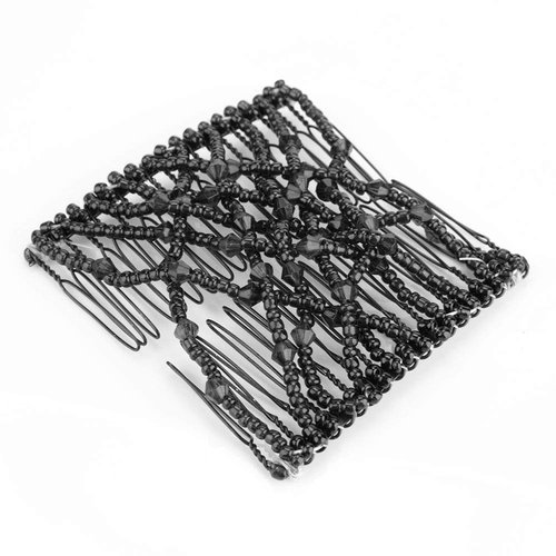 Stretchy Double Comb Hair Clip Adjustable Elastic Hair Comb Elastic Magic Beads Elastic Hair for Hair Tools Hair Comb for Women Curly Thick Wavy Hair