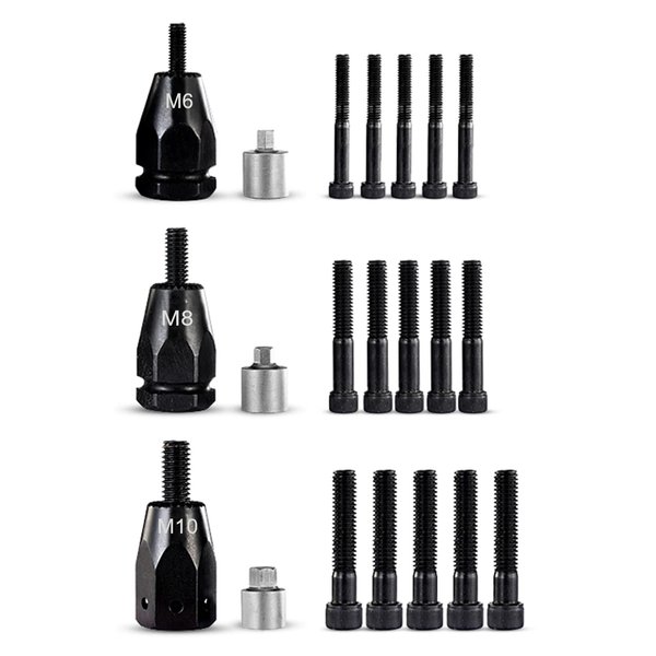 KIARUO M6 M8 M10 Metric Self-Locking Rivet Nut Gun Head, Use for Model LM07 Pneumatic Rivet Nut Gun