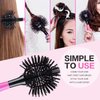3D Bomb Curl Hair Brush 360° Round Styling Hair Brush Detangling Hairbrush Spherical Ball Brush Salon Round Hair Curling Curler and Wide Tooth Comb for Curly/Long/Wet/Dry Hair