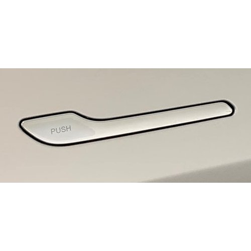 Tarsier Tesla Model 3 & Model Y [Push] Door Handle Stickers (Silver Handle) - Thumb Cover