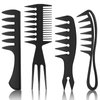 Aphrordity 4 Pcs Styling Comb for Men Pompadour Hairstyling Wide Tooth Comb for Curly Hair Slicked Back Hair Comb for Men Saloon Professional Hairstyle Comb