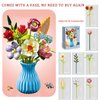 Flower Bouquet Set Compatible with Lego, Flowers Set with Vase and Rose, Peony, Magnolia for Adults, Teen Girls, 691 PCS 8 Kinds of Flowers Botanical Collection for Mother's Day, Valentine, Birthday