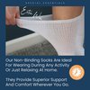 Special Essentials 12 Pairs Cotton Diabetic Socks for Men & Women - Non-Binding Extra Wide Top Neuropathy Socks - Crew Socks Black 10-13