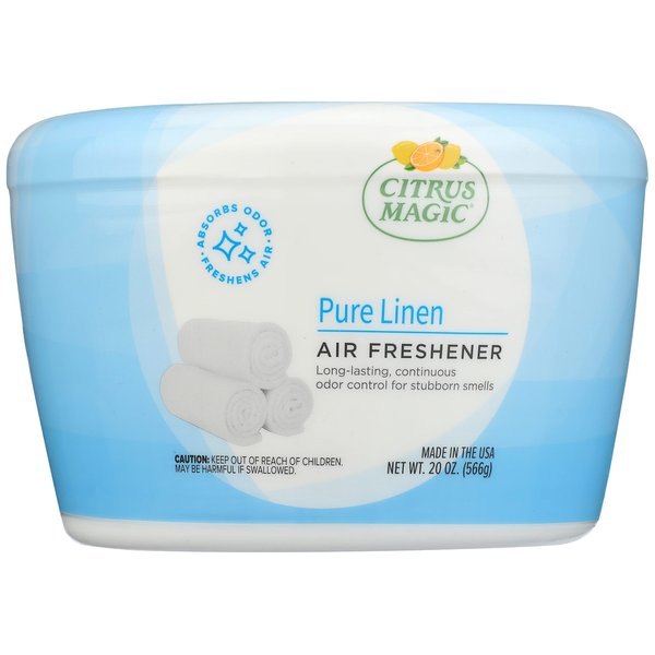 Citrus Magic Odor Absorbing Solid Air Freshener, 1.25 Pound (Pack of 1), Pure Linen, 20 Ounce