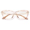 FEISEDY Crystal Cat Eye Reading Glasses Blue Light Blocking Reader Anti Eyestrain Glasses B2596 Champagne 1.00x