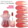 DENESTUP 6Pcs Clear Oxygen Lip Glaze, Hydrating Lip Gloss Jelly Lipstick, Moisturizing & Plumping Water Lip Stain Waterproof Long Lasting Cute Makeup for Girls