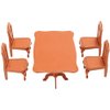 Zerodeko Dollhouse Mini Dining Table and Chairs Set, 1:12 Scale Plastic Dollhouse Furniture Table and Chair Mini Furniture Accessories for Dollhouse Decor