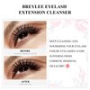 BREYLEE Eyelash Extension Cleanser,Eyelash Extension Shampoo, Eyelash Extension Foam & Brushes Eyelid Cleanser for Makeup Remover Paraben & Sulfate Free for Salon and Home Use
