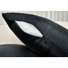 Aiking Home Collection Solid Faux Silk Euro Sham/Pillow Cover, Zipper Closure, 26 by 26 Inches, Black