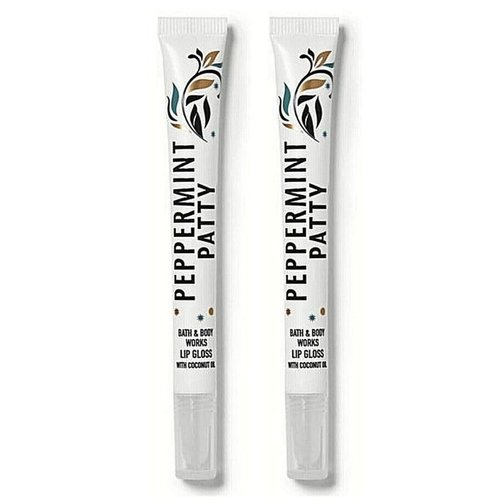 Bath Body Peppermint Patty Lip Gloss - Set of 2 (.34 Oz Each)