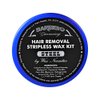 Barbero Grooming Microwavable Hair Removal Stripless Wax Kit Steel 8.45 Ounces by Wax Necessities Waxness