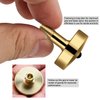 DjuiinoStar Premium Brass Spinning Top: Lengthened Stem, Easy to Twirl for Kids and Adults, High Performance (5-8 Minutes), CNC Machined, Great Time Killer, EDC Fidget Toy DST-805