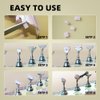 BPrettier Nail Holder for Painting Nails 2 Set Nail Stand for Press on, Press on Nail Stand with 96 Pcs Reusable Sticky Putty for Nail Art Display Home & Salon Use.(Aurora & Silver)