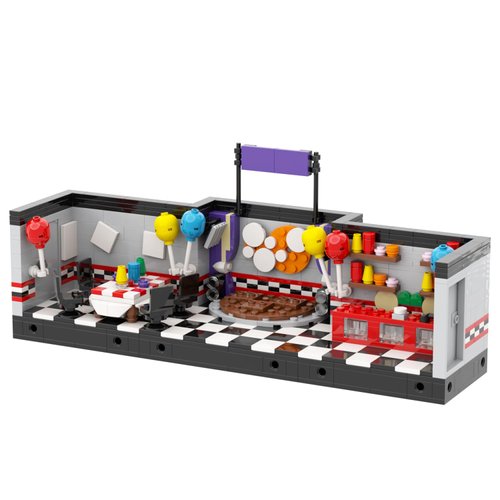 MOOXI-MOC FNAF Stage Building Set,Creative Cute Building Blocks Children Kits,Halloween for Kids(745pcs)
