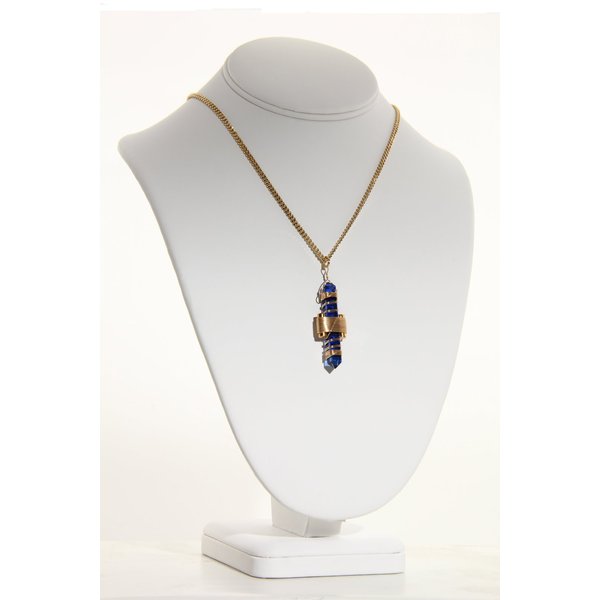 Crystal Pendant Necklace Siberian Quartz Etheric Weaver® Pyramid Cut Crystal Pendant Healing Tool with Magnets and Gold Filled Copper Wire to be Worn at The Heart Center