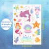 Temporary Tattoos Mermaid for Kids, 80+ Metallic Foil Style Bronzing Fake Tattoos, 4 Sheets Tats | Birthday Party Supplies, Easter Present, Ocean Animal Tattoos for Boy and Girls