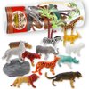 6 PACK Small Animal Figures Toys, 78 Pieces Realistic Mini Dinosaur Insect Sea Farm Reptile Wild Jungle Zoo Plastic Little Creatures Playset, Cake Topper Party Favors for Kids, Toddlers