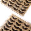 Eyelashes 3D False Lashes Fluffy Natural to Thick Faux Mink Lashes 20 Pairs Pack 17-20MM Long Wispy Crossed Fake Eyelashes 5 Styles Handmade Eye Lashes by Yawamica