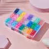 1500 Pcs Colorful Hair Rubber Bands Small Elastic Hair Ties Kids Mini Hair Elastics Hair Braiding Bands with Organizer Box for Girls