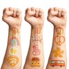 Cute Groovy 2 Temporary Tattoos 10 Sheets 100 PCS Boho Party Decorations Favors Supplies Two Peace Theme Birthday Stickers Christmas Gifts for Boys Girls Kids Class School Prizes Carnival Christmas