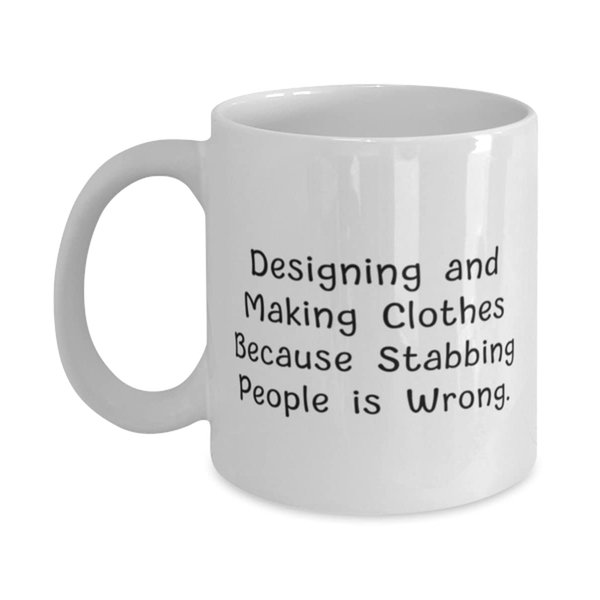 Cute Designing and Making Clothes 11oz 15oz Mug, Designing and Making Clothes, Reusable Gifts for Friends, Birthday Gifts, Hobby supplies, Hobby equipment, Hobby tools, Hobby kits, Gift ideas for