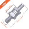 Mesee 2-Pack 3/8" 10mm Fuel Non Return One Way Check Valve for Fuel Line Oil Petrol Diesel Water Aluminium Silve